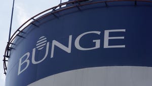 Bunge logo on grain storage